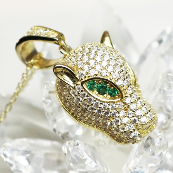 Cote d'Argent Jewelry - Cote d'Argent PANTHER HEAD Gold Chain *signed*